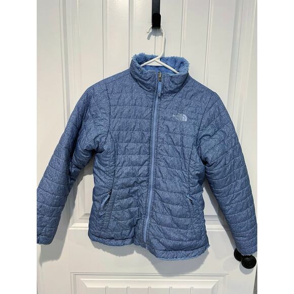 The North Face Girls' Reversible Mossbud Swirl Jacket Large 14/16 EUC - Picture 1 of 9